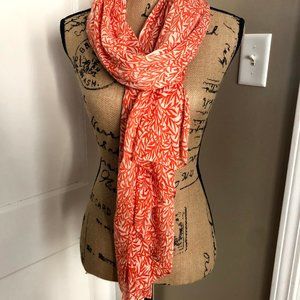 Orange Floral Scarf